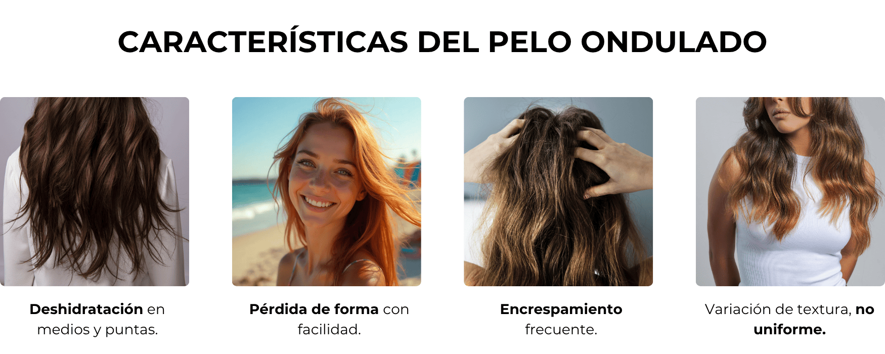 Infografía características pelo ondulado